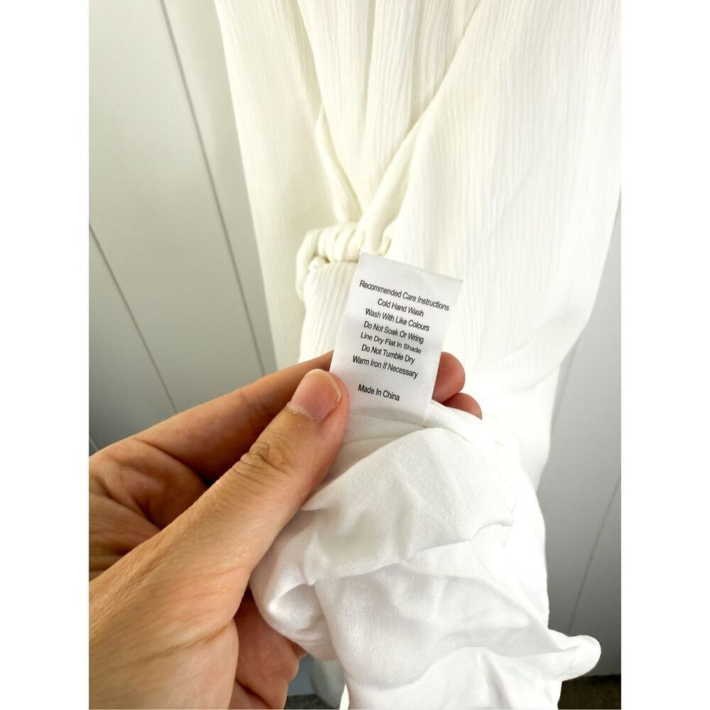 NWT Coven & Co White Milkmaid Dress Size XS Lagenlook Maternity - Picture 12 of 13